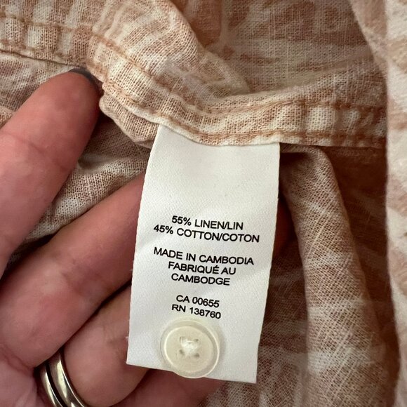 RW&CO. Short sleeve collar top - Pink - 55% Linen 45% Cotton - Picture 4 of 4